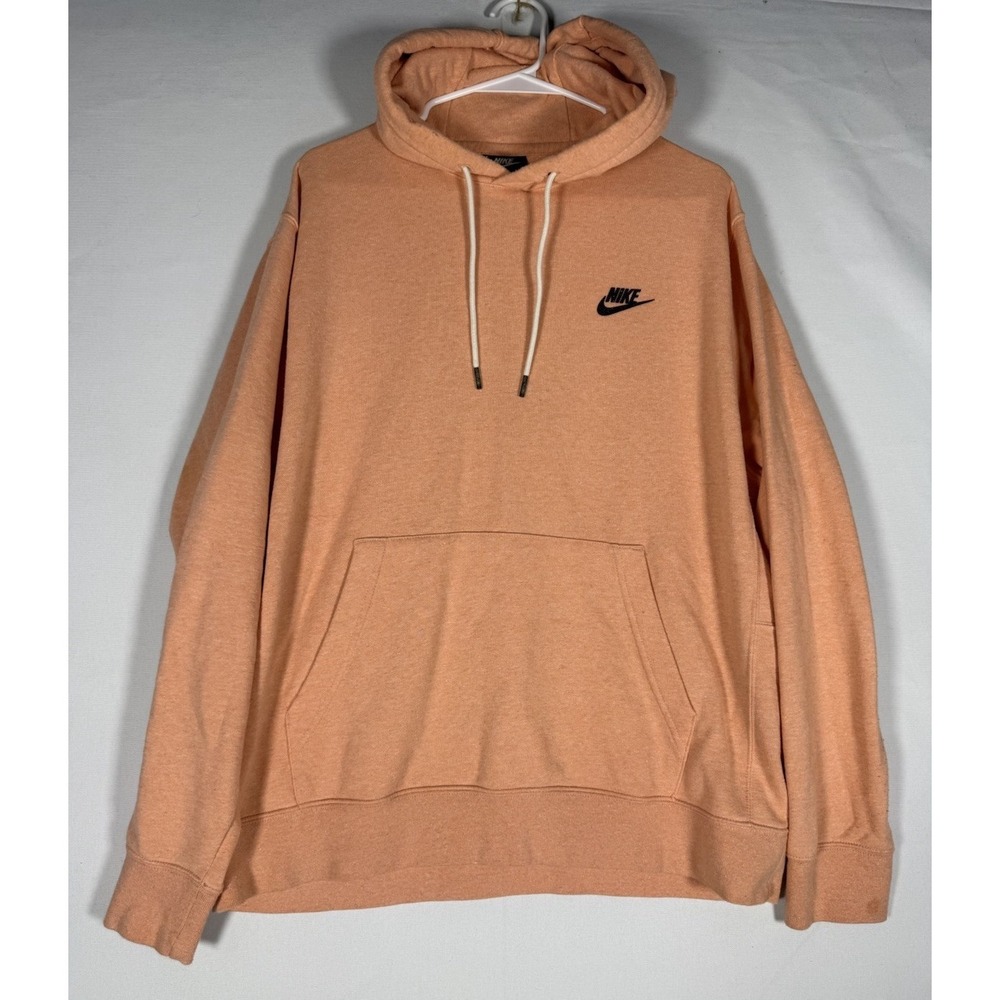 Nike Revival Hoody Pullover Mens Large Club Fleece Hoodie Apricot DA0680-800